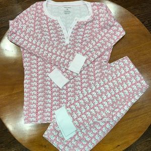 Roller Rabbit Elephant Pink PJs! Girls Sz 14 💗